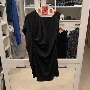 Angie one shoulder black dress